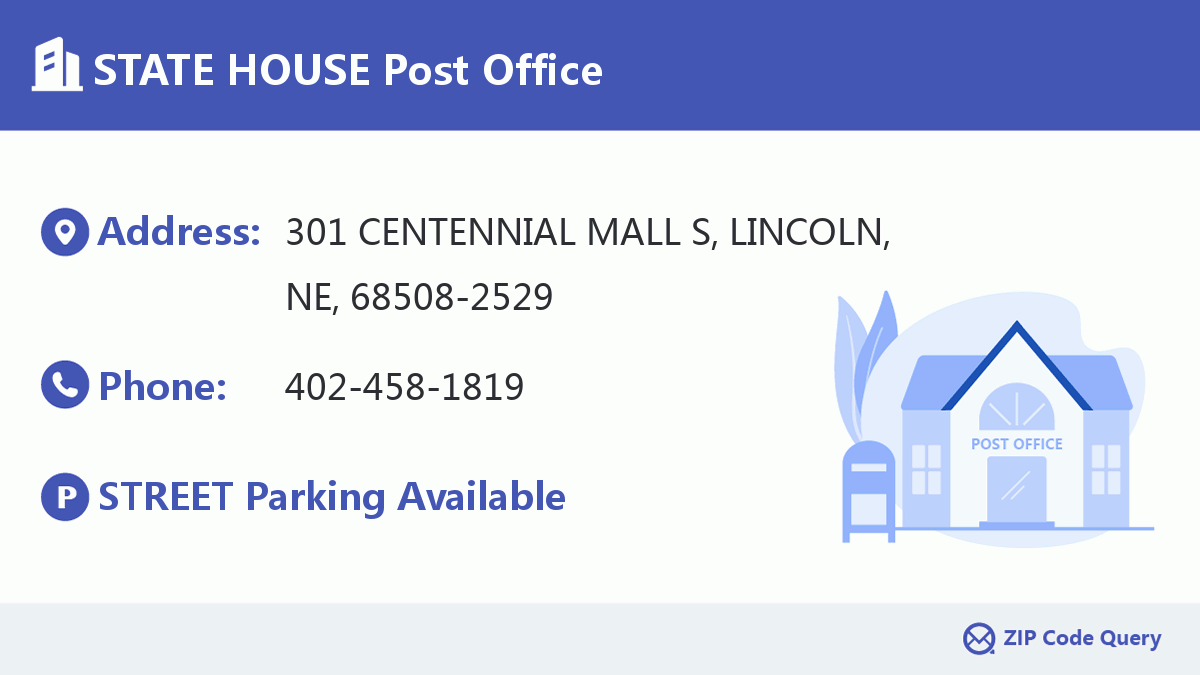Post Office:STATE HOUSE